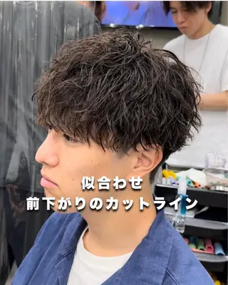ショート ⭐️メンズ特化⭐️ パーマ　カラーのヘアスタイル