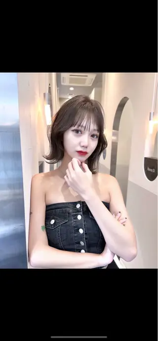 ミディアム IVE所属・ブリーチなし🤍 渋谷／原島杏奈のヘアスタイル