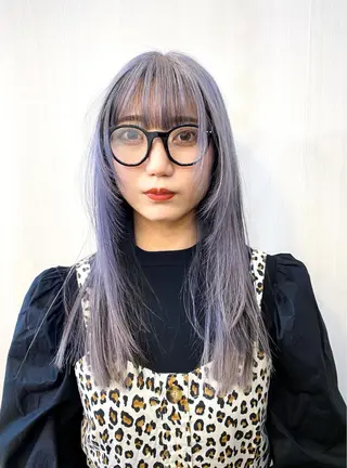 ロング カラー パーマ、髪質改善 菊地美月のヘアスタイル