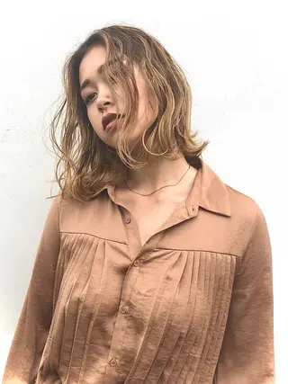 ミディアム 韓国🇰🇷ボブ✂︎ レイヤー✂︎三吉明人のヘアスタイル