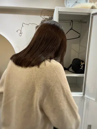 セミロング カラー 下石怜子/レイヤー/ 透明感カラーのヘアスタイル