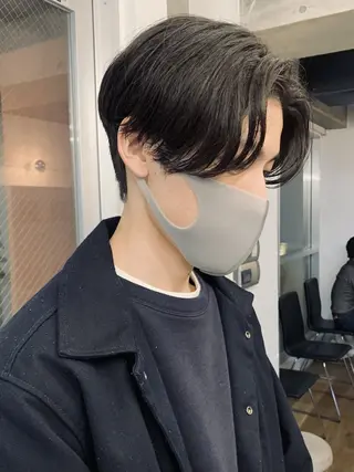 パーマ ヘアアレンジ メンズ fifth所属・センターパート／マッ シュ／パーマ　あさみのヘアスタイル