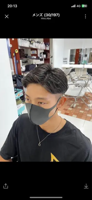 ショート 成瀬メンズ パーマ清水大隼のヘアスタイル