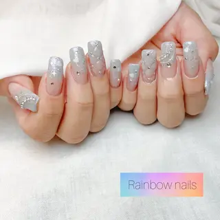 ネイル Rainbow nailsくろちゃんのネイルデザイン