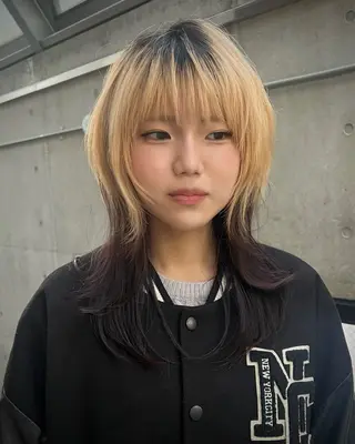 セミロング カラー 🎀ブリーチカラー/ ボブ/Reina🎀のヘアスタイル