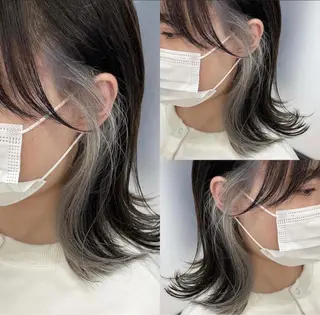 ミディアム カラー Kvell&Co.所属・ハイトーン カラーのヘアスタイル