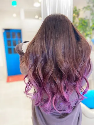 ロング カラー ヘアアレンジ Shelltie Fiel (シェルティフィエル)所属・次世代シールエクステ 錦糸町 小泉 朋之のヘアスタイル