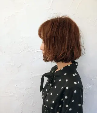 ミディアム カラー パーマ Add9 柳田健登のヘアスタイル