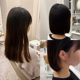 ショート ボブ、レイヤー、 ハイトーン、古淵のヘアスタイル