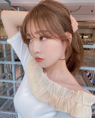ミディアム ヘアアレンジ 韓国風レイヤーカット ryotaのヘアスタイル