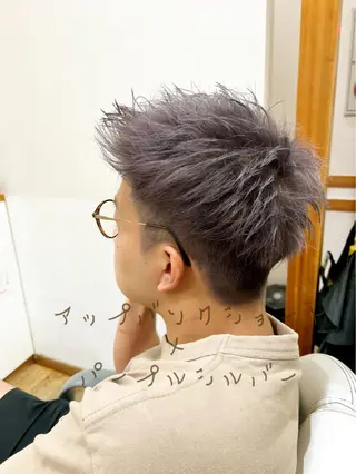 ショート カラー メンズ アザマ　ヤスカツ _rosso 川口のヘアスタイル