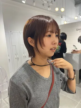 ショート SALOWIN川崎WEST店所属・🌷川崎/アレンジ/ 暖色ボブ/コトネ🌷のヘアスタイル