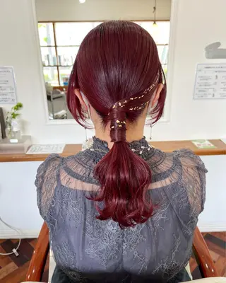 セミロング ヘアアレンジ フラム所属・WATANABE MISAKIのヘアスタイル