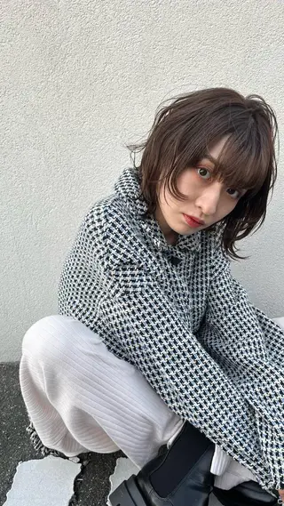 ショート カラー ヘアアレンジ 栗林 姫花のヘアスタイル