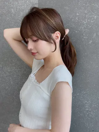 ミディアム カラー 【美髪矯正) 吉村　清志のヘアスタイル