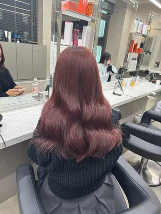 ロング カラー パーマ ヘアアレンジ メンズ キッズ 🍒暖色系 カラー🍒MEIのヘアスタイル