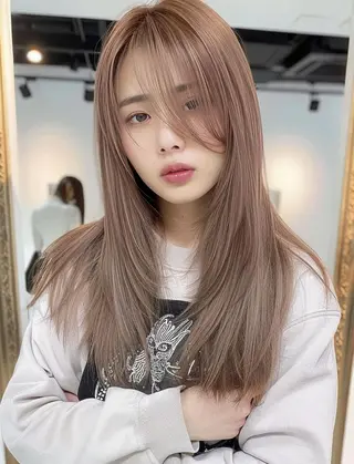 ロング カラー レヴ　草加駅3分🌻 ✂️早朝深夜営業🌱のヘアスタイル