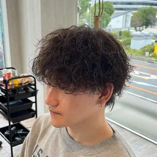 パーマ メンズ 艶髪✖️透明感/ 暗髪/AOIのヘアスタイル