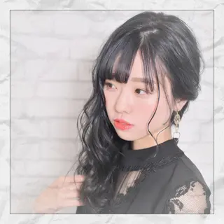 セミロング ヘアアレンジ ヘアセット/着付け 𓇼 松本 夏美𓇼のヘアスタイル