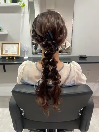 ロング ヘアアレンジ かのん/ 庄内・三国BARONのヘアスタイル