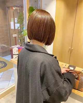 ミディアム カラー 🤎カット/ブリーチ /縮毛矯正/大宮🤎のヘアスタイル