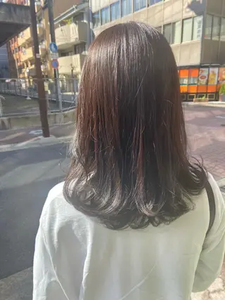セミロング カラー ヘアアレンジ 田中 あやなのヘアスタイル