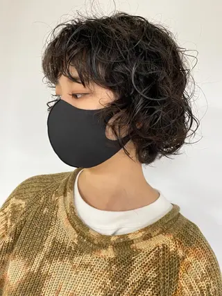 ミディアム パーマ steed tokyo所属・KOOKI スティードトーキョーのヘアスタイル