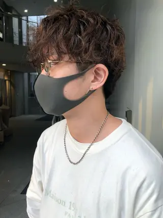 ショート カラー パーマ メンズ PALAN K-Beauty SHINJUKU所属・“ミニモ最高評価獲得 “代表"Kohei"のヘアスタイル