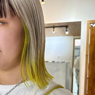 ミディアム カラー ワタナベ モカ🦢ダブルカラーのヘアスタイル