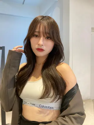 ロング 🐈‍⬛韓国ヘア カノン♥️のヘアスタイル