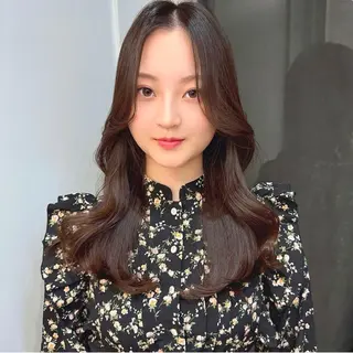 ロング レイヤー、美髪矯正 🌹韓国ヘア芹奈のヘアスタイル