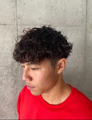 ショート パーマ メンズ パーマ特化/フェザー パーマシャドウ/真生のヘアスタイル