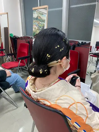 セミロング ヘアアレンジ 梅山 美侑のヘアスタイル