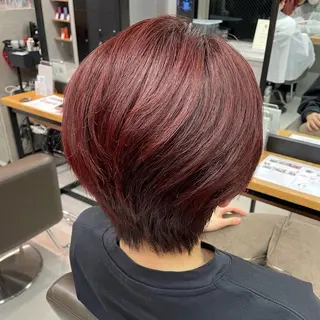 ショート カラー 暖色レイヤー 🥀REIRIのヘアスタイル