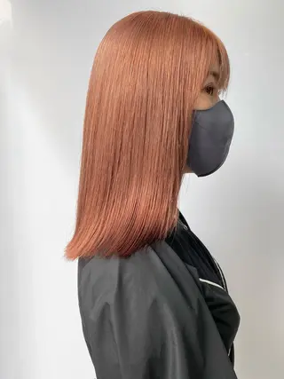 ミディアム カラー Piaコータロー ハイトーン&‪ボブのヘアスタイル