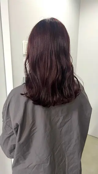 セミロング カラー にこ /中目黒カラーモデルのヘアスタイル