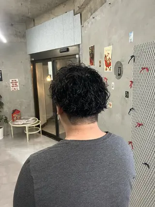 ショート パーマ メンズ door white hideのヘアスタイル