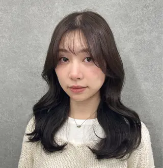 セミロング Lien by kiitos所属・韓国ヘア×レイヤー カット/上田丈也のヘアスタイル