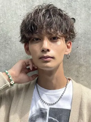 ショート カラー パーマ メンズ RETOUCH by fifth 銀座店所属・似合わせカット /fifth富樫倭のヘアスタイル