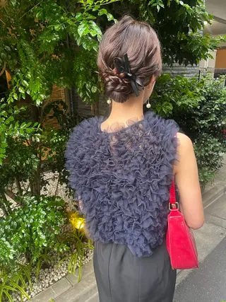 セミロング ヘアアレンジ ⭐️ アユミ⭐️のヘアスタイル