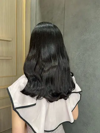 セミロング カラー 名古屋/透明感カラー /韓国ヘア/高木梨帆のヘアスタイル