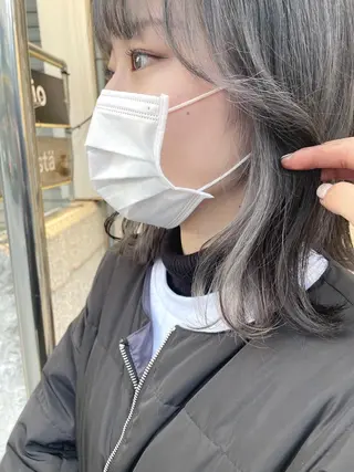 ミディアム 梅田美容室 山崎海波のヘアスタイル