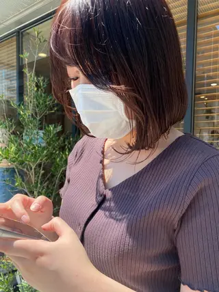 ミディアム カラー ヘアアレンジ パーマ指名No1 /namiのヘアスタイル