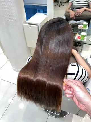 ロング 縮毛矯正/髪質改善/ ブリーチ/東陽町✨のヘアスタイル