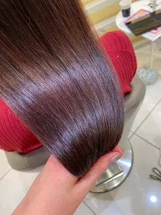 セミロング カラー 細めハイライト🩶 ボブ/レイヤーカットのヘアスタイル