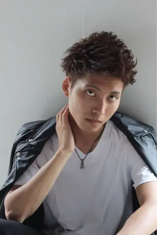 メンズ 縮毛矯正/ブリーチ なしダブルカラー輝希のヘアスタイル