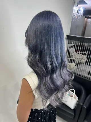 ロング カラー YUDU🍊 germe/ジェルムのヘアスタイル