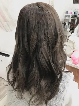 ミディアム カラー 前髪カット無料🎉 髪質改善✨影山湧市のヘアスタイル