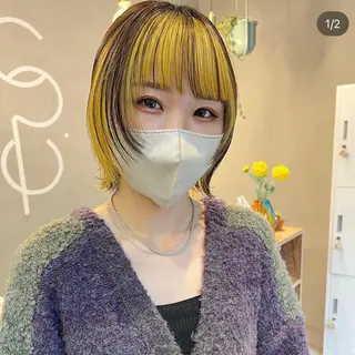 ミディアム カラー cope'u  emu所属・cope'u moneのヘアスタイル