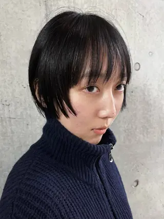 ショート Vicky オリーブ メンズカジュアルのヘアスタイル